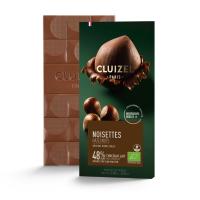 Chocolat au lait 48% cacao BIO noisettes | CLUIZEL PARIS
