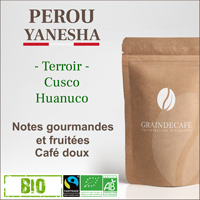 Café en grain | Pérou Yanesha Bio & Equitable Max Havelaar : 250 Gr