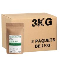 Café en grain Blend Africain 100% arabica - 3 paquets - 3 Kg