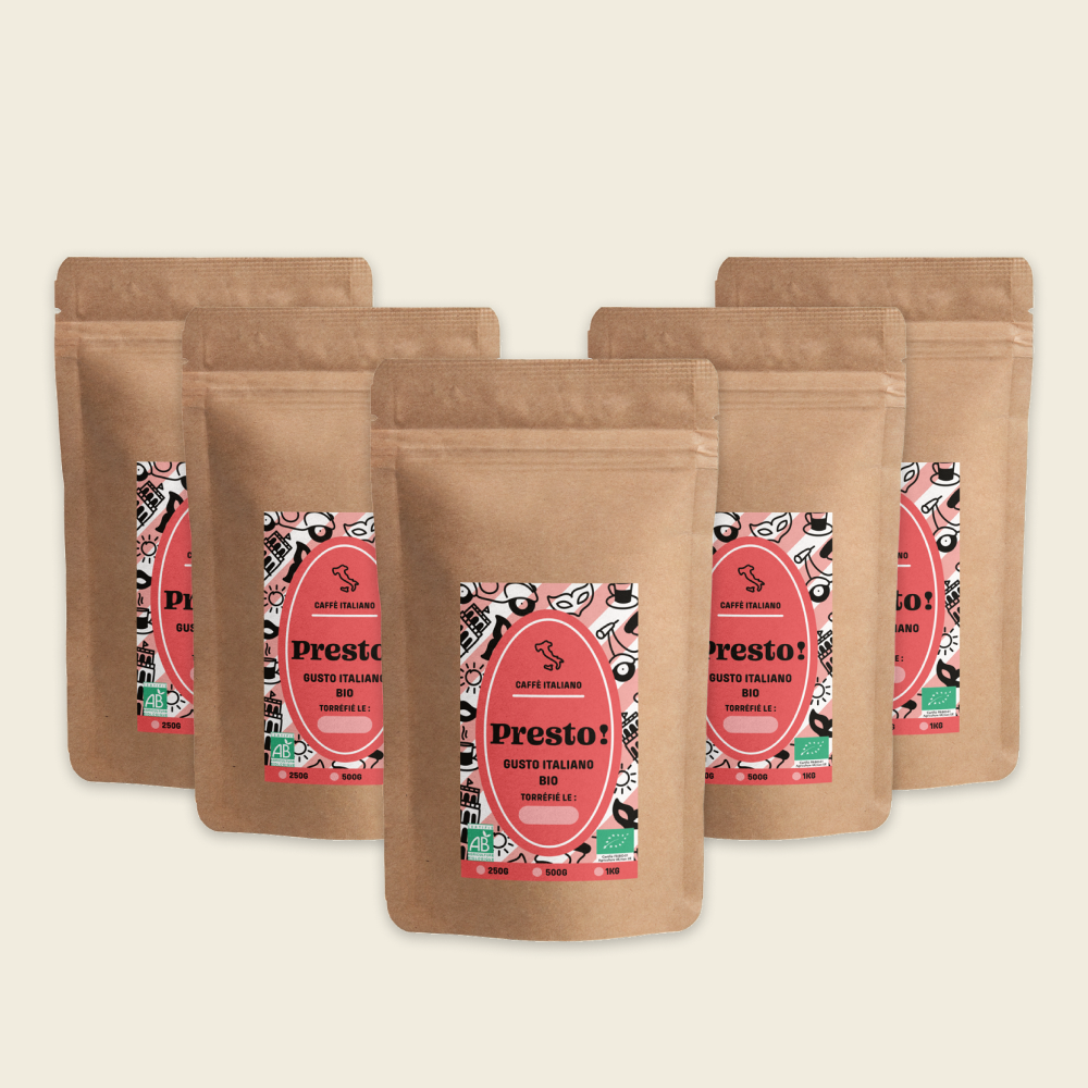 5kg de café Blend Gusto italiano pour les professionnels