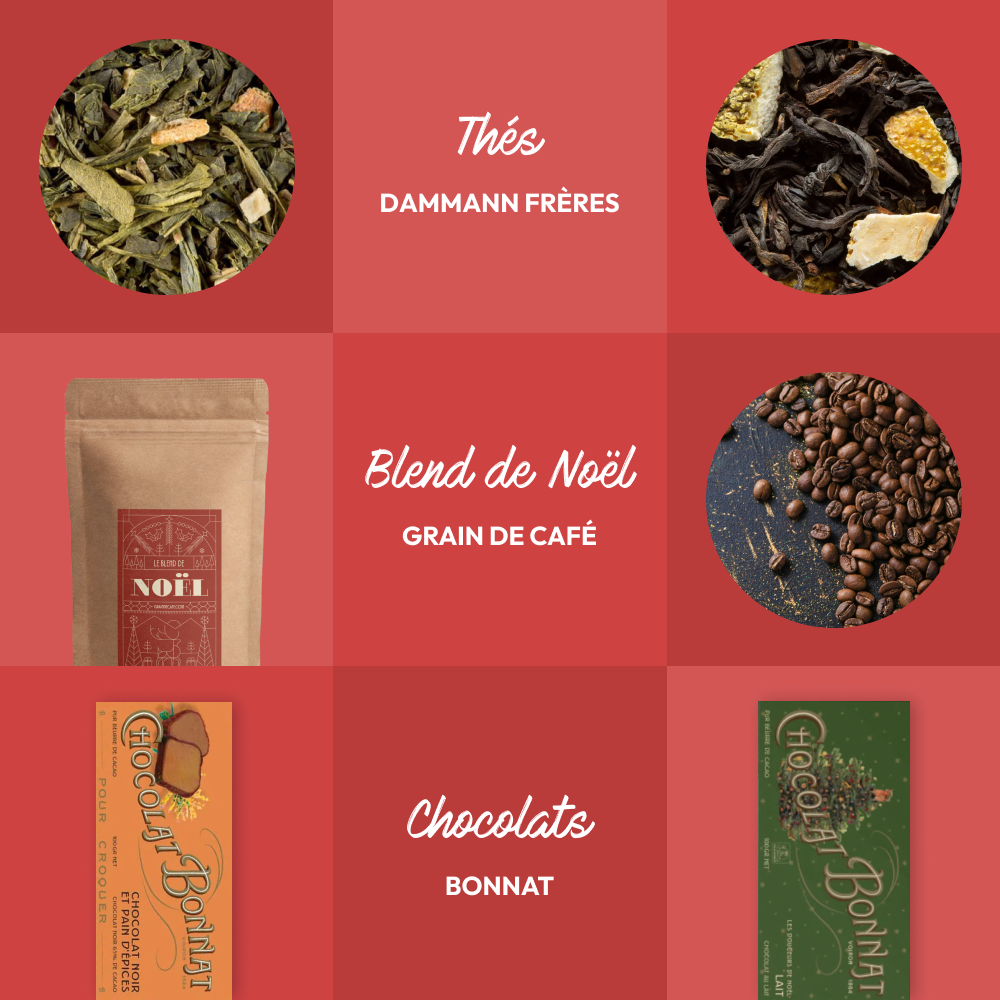 Coffret de Noël - Chocolat, Café & Thé | Graindecafe