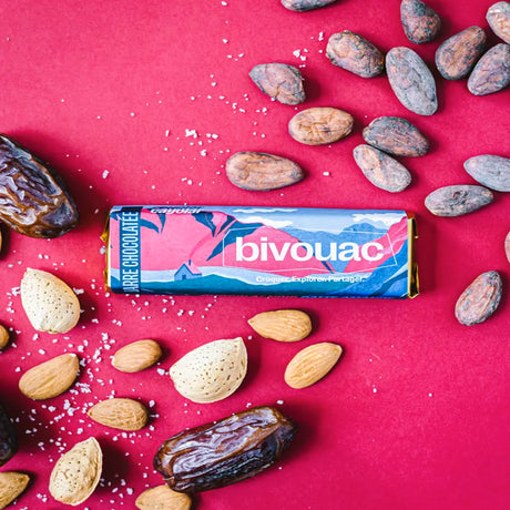 Barre Chocolat Noir 70% cacao "Cayolar" Datte / Amande 48GR de Bivouac