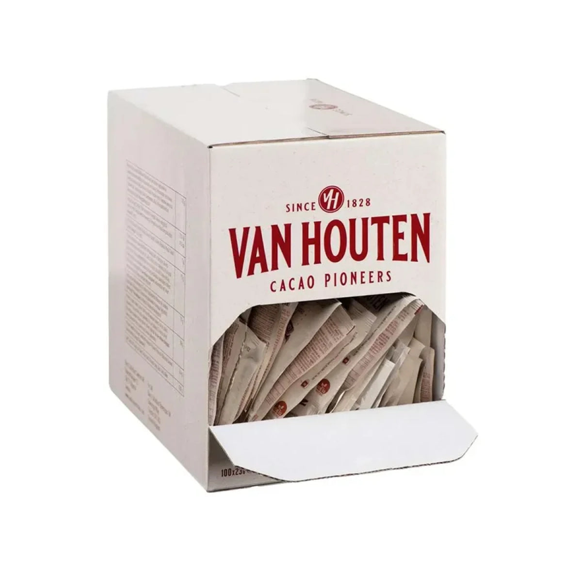 Boîte de chocolat lacté en poudre Van Houten avec 100 dosettes