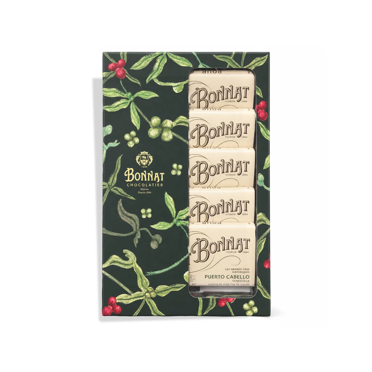 Coffret de 8 tablettes de chocolat noir Bonnat 75% cacao