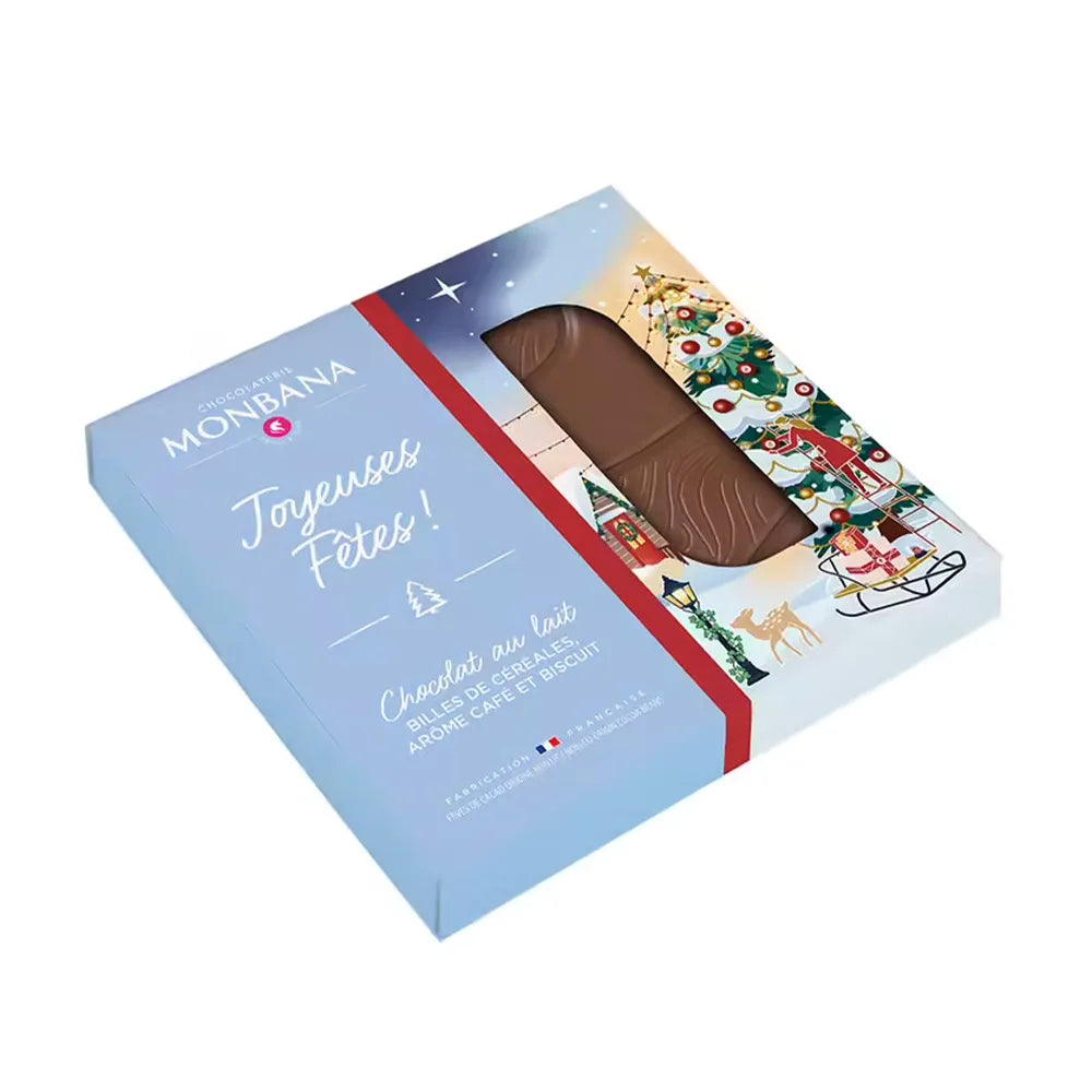 Chocolat au Lait Joyeuses Fêtes 70 Gr de Monbana