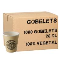 Gobelets carton Pur Joy 100% végétal x1000 - 20 cl