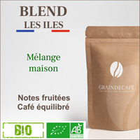Café moulu | Blend Les îles Bio - Equitable 100 % arabica : 250 Gr