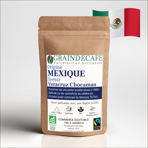 Café moulu | Mexique Chocaman BIO Equitable : 250 Gr