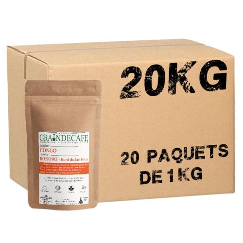 Café en grain Congo - 20 paquets - 20 Kg