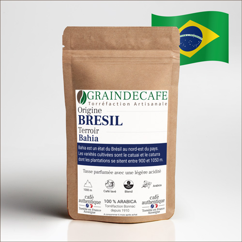 Café en grain | Brésil Bahia : 250 Gr