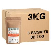 Café en grain Congo - 3 paquets - 3 Kg