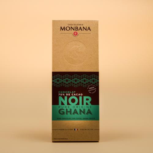 Tablette noir Ghana 100 Gr | Monbana