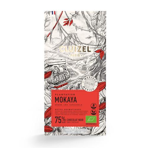Chocolat noir 75% cacao BIO - MOKAYA | CLUIZEL PARIS