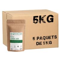 Café en grain Blend Africain 100% arabica - 5 paquets - 5 Kg