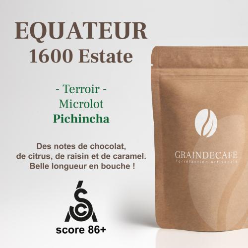 Café moulu  | Equateur 1600 Estate SCA 86+ : 250 Gr