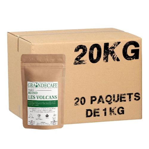 Café en grain Blend Les Volcans 100% arabica - 20 paquets - 20 Kg