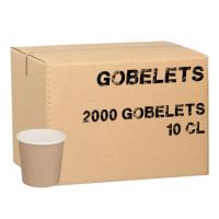 Gobelets carton brun x2000 - 10 cl