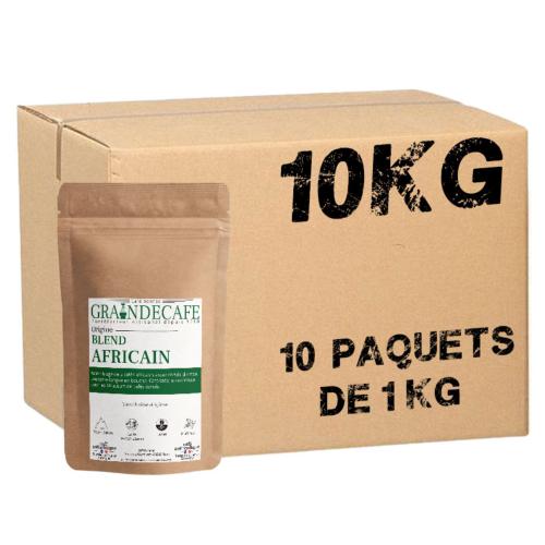 Café en grain Blend Africain 100% arabica - 10 paquets - 10 Kg