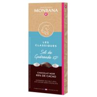 Tablette chocolat noir 65% au sel de Guérande | Monbana