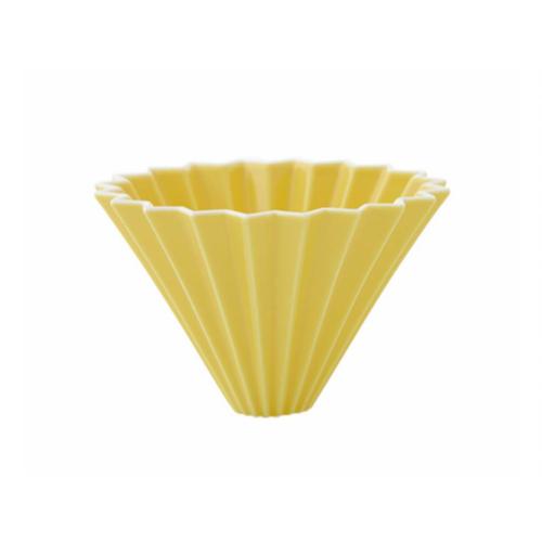 Dripper S - en porcelaine - jaune | ORIGAMI