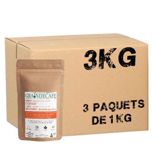 Café en grain Congo - 3 paquets - 3 Kg