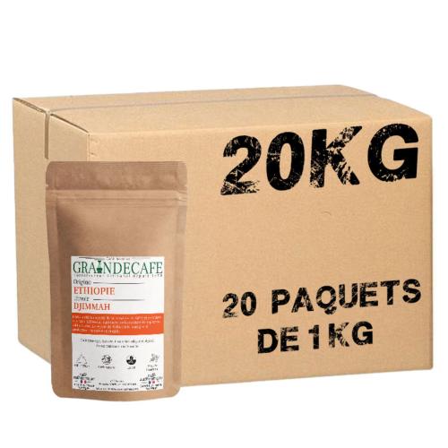 Café en grain Ethiopie moka Djimmah - 20 paquets - 20 Kg