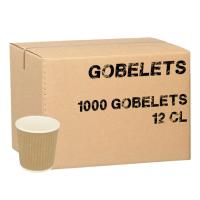 Gobelets carton double paroi recyclable 10/12 cl -  x1000