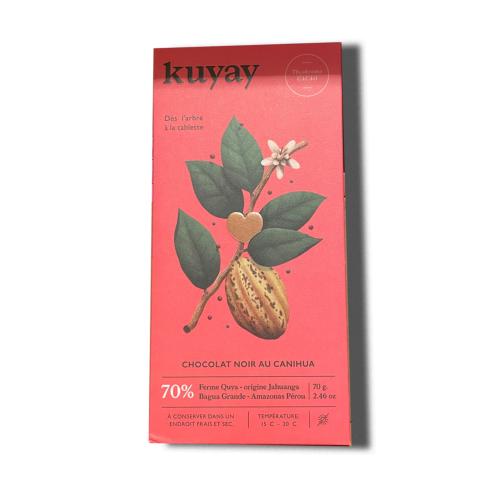 Chocolat noir 70% du Pérou au Canihua | Chocolat Kuyay