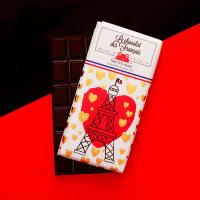 Chocolat noir Grand cru noir 71% BIO "Tour Eiffel Coeur" | Le Chocolat des Français
