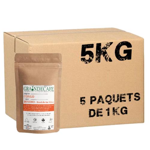 Café en grain Congo - 5 paquets - 5 Kg