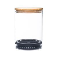 Boite conservatrice Coffee Canister - verre et couvercle en Bambou 500 Gr | AIRSCAPE