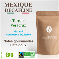 Café moulu | Mexique décaféiné BIO Equitable : 250 Gr