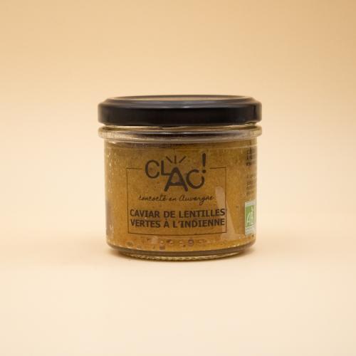 Caviar de Lentilles vertes à l'indienne BIO - 100 Gr  | CLAC
