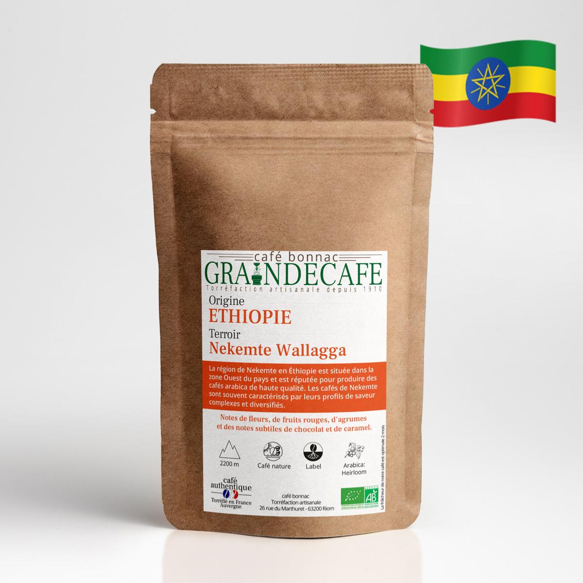 Café Ethiopie Moka grain BIO, 1kg
