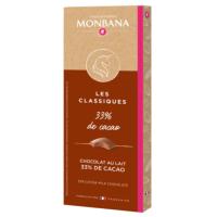 Tablette chocolat au lait 33% cacao | Monbana