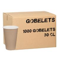 Gobelets carton brun x1000 - 30 cl