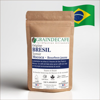 Café en grain | Brésil Mococa bourbon jaune : 250 Gr