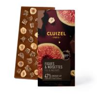 Chocolat au lait 47% cacao Plantation La Laguna - figues & noisettes caramélisée | CLUIZEL PARIS