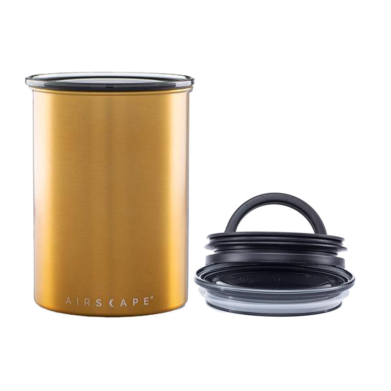 Boite Conservatrice Inox - Laiton BrossÃ© - 500 Gr | Airscape - Graindecafe