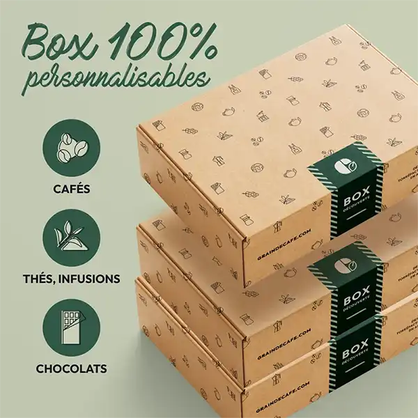 nos coffrets cafÃ©s personnalisables