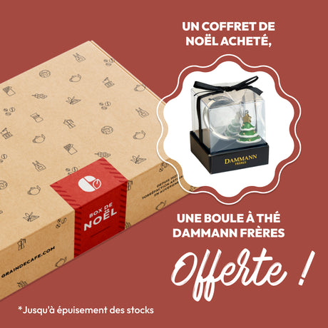 Coffret de noel Graindecafe une boule à thé offerte
