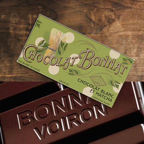Tablette de chocolat Blanc et Matcha de bonnat