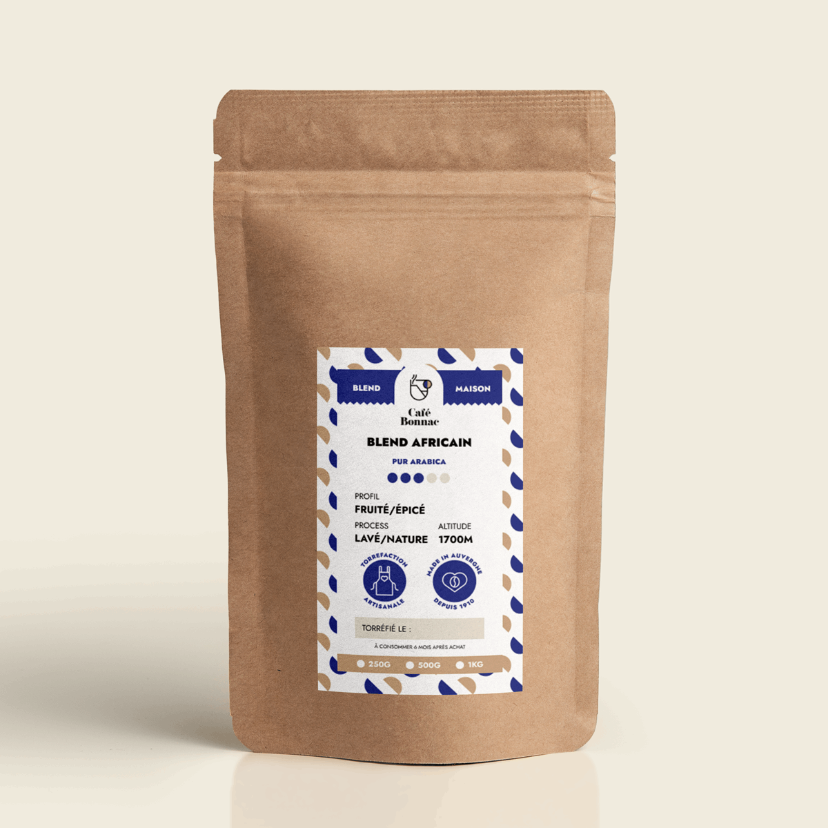 5kg CafÃ© Grains Blend Africain pour Professionnels - 5 Paquets - Graindecafe