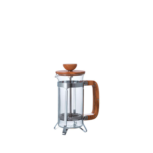 CafetiÃ¨re Piston en Verre et Bois d'Olivier - 300 ml | Hario - Graindecafe