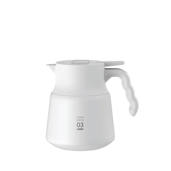 Carafe Isotherme Inox - Blanc - 800 ml | Hario - Graindecafe
