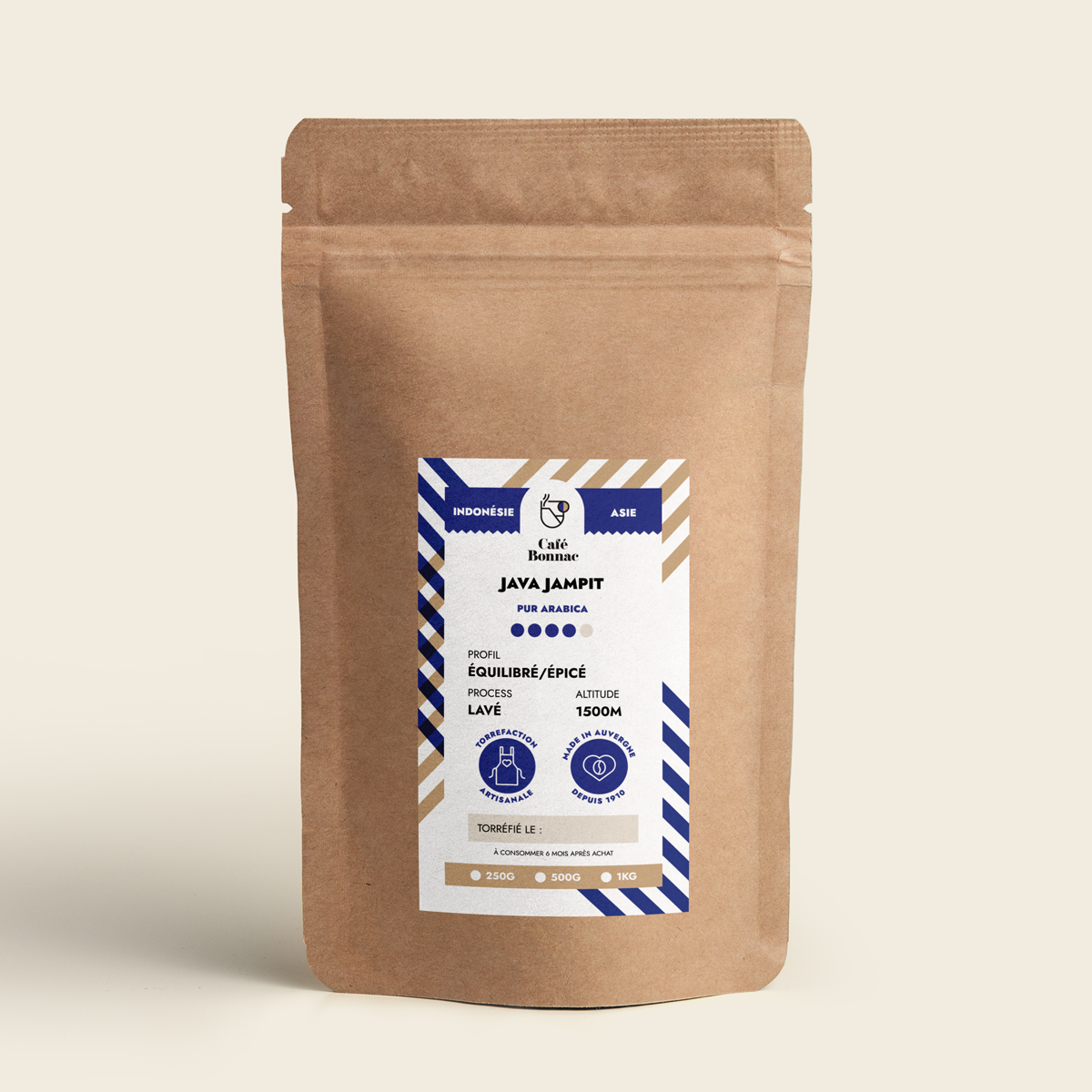 Café en Grain Indonésie Java Jampit - Café Bonnac | 100% Arabica