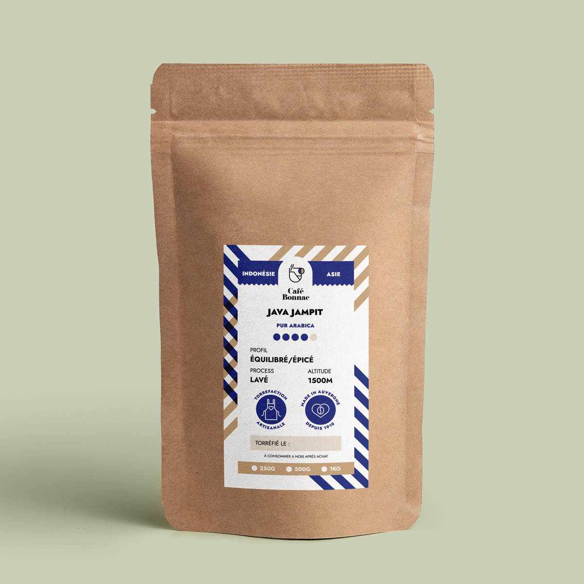 Café Moulu Indonésie Java Jampit - Café Bonnac | 100% Arabica