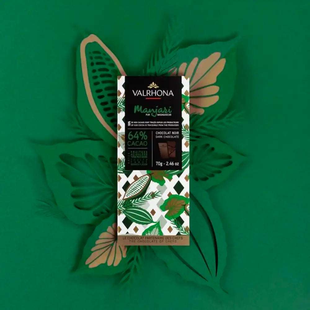 Tablette de chocolat noir 64% Manjari de Valrhona