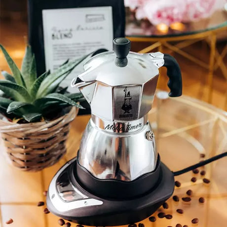 cafetière italienne Easy Timer sur socle Bialetti