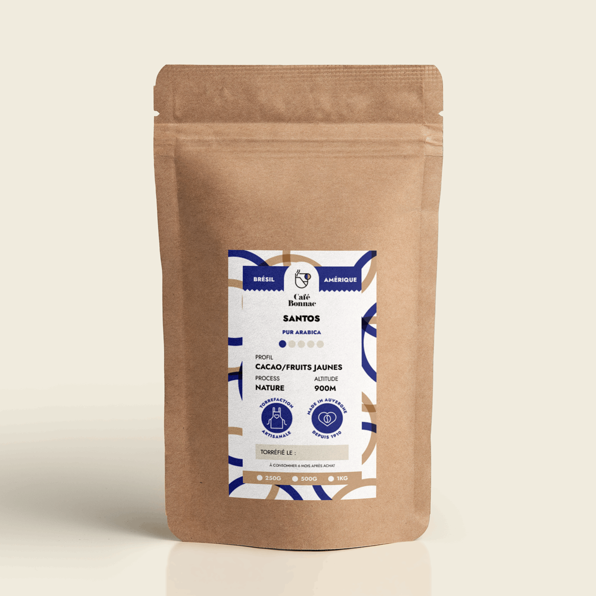 café grains brésil santos